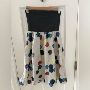 Theory Silk Polka Dot Strapless Dress / Skirt - One size fits all